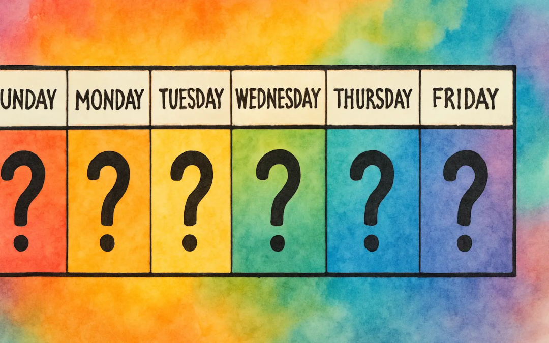 Weekdays as question marks